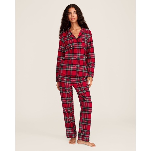 Petite Plume Other - Petite Plume Brushed Twill Imperial Tartan Pajama Set Plaid 100% Cotton Womens M